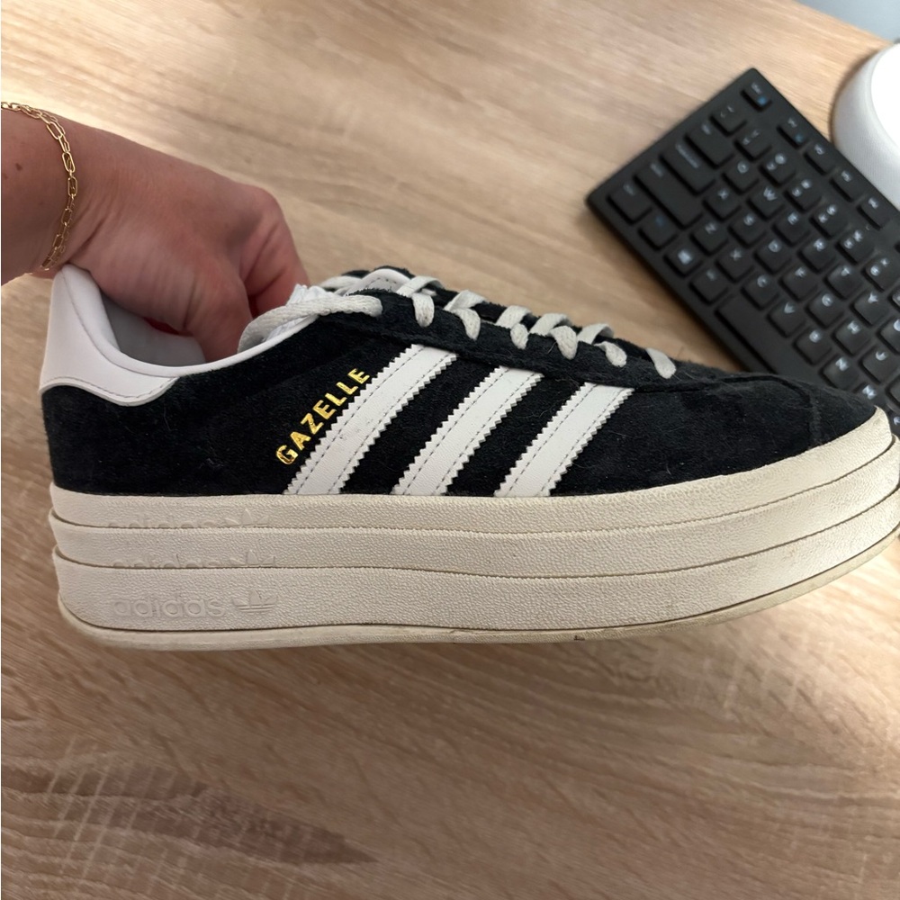 Adidas Gazelle Women's Black and White Sneakers